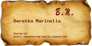Beretka Marinella névjegykártya